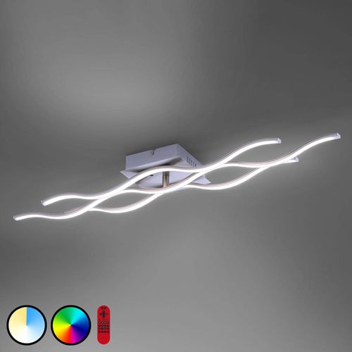 Plafonnier Led Lolasmart Wave À 3 Lampes Acier