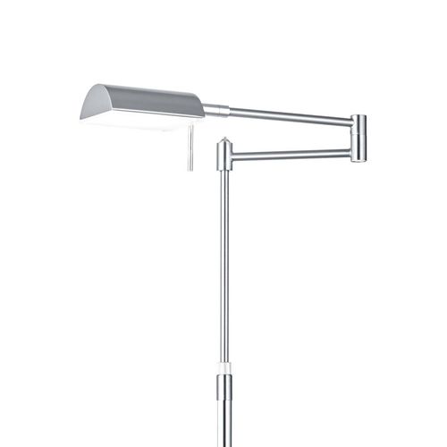 Lampadaire Led Graz Hauteur Réglable, Nickel Mat