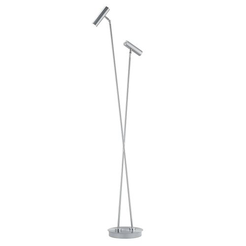 B-Leuchten Tom Lampadaire Led, Nickel Mat