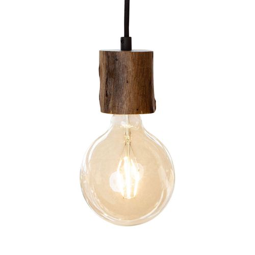 Suspension Tronco, 1 Lampe, Suspension Bois 8 Cm