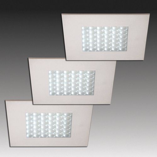 Set De 3 Spots Encastrés Led Q 68 Aspect Inox