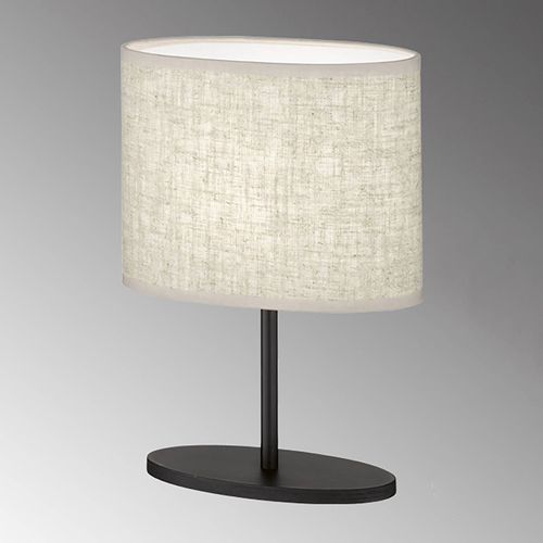 Lampe À Poser Momo, Abat-Jour Tissu, Noir/Sable
