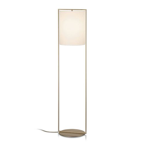 Lampadaire Alva Effet Bronze Blanc, Variateur Pied