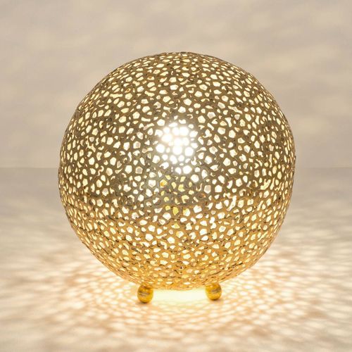 Lampe À Poser Lily Grande, Ø 33 Cm, Dorée