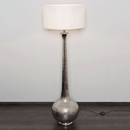 Lampadaire Maestro, Blanc/Argenté