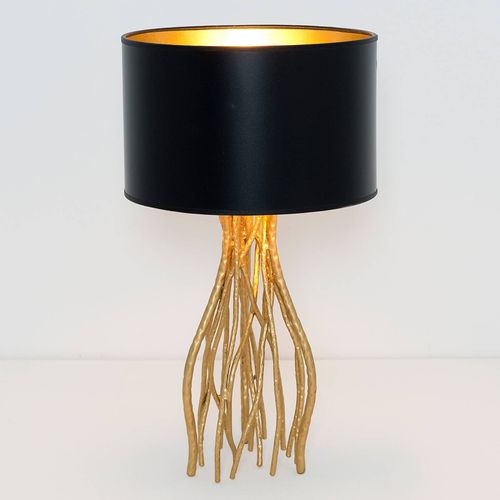Lampe À Poser Capri Noire, Rond, Hauteur 44 Cm