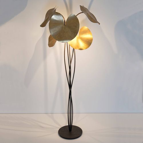 Lampadaire Led Controversia, Abat-Jour Doré