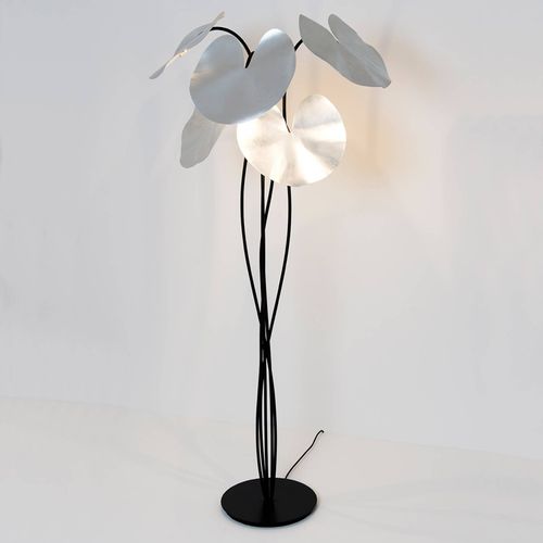 Lampadaire Controversia Led, Abat-Jour Argenté