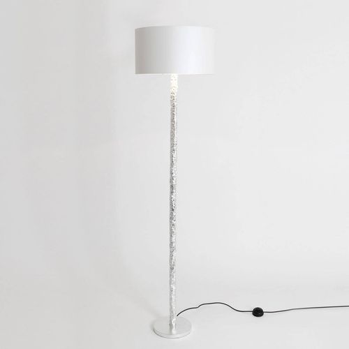 Lampadaire Cancelliere Rotonda Soie Blanc/Argenté