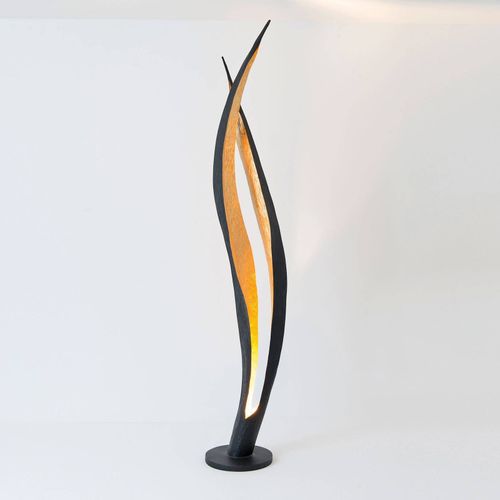 Lampadaire Barbone, Brun-Noir, Doré