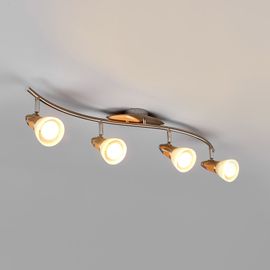 Plafonnier Led En Bois Marena À 4 Lampes, E14