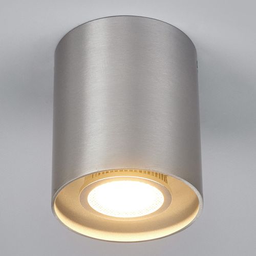 Spot De Plafond Carson En Gris Aluminium, Rond