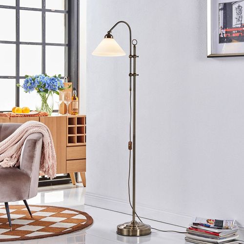 Beau Lampadaire Otis En Laiton Ancien