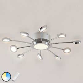 Plafonnier Led Chromé Meru, Lumière Variable