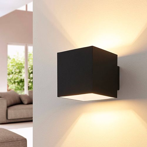 Applique Murale Led Noire Rocco, En Forme De Dé