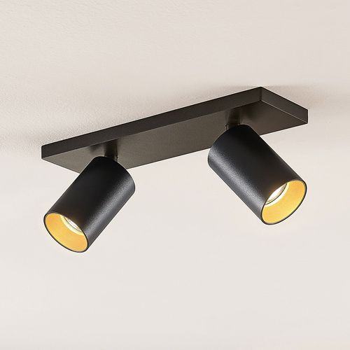 Arcchio Brinja Spot, Angulaire, Noir-Doré 2 Lampes
