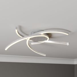 Lindby Katris Plafonnier Led, 58 Cm, Aluminium