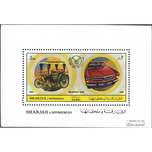 Sharjah Bloc 80a Neuf 1971 Européenne Voitures