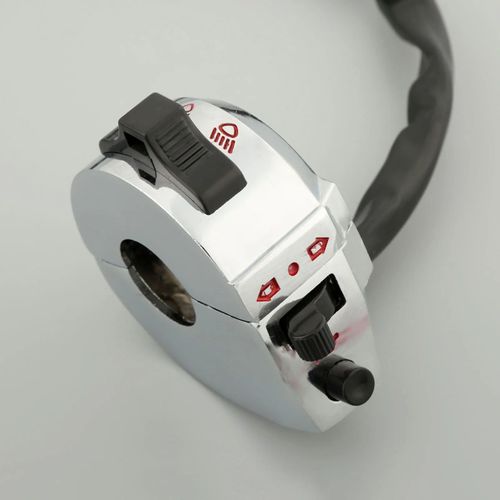 1 Pièce Interrupteur De Moto En Aluminium Clignotant Contrôle Du Klaxon Côté Gauche Pour Honda Yamaha Suzuki Kawasaki 7/8 Pouces 22mm Guidon