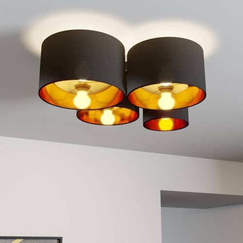 Lindby Laurenz Plafonnier, 4 Lampes, Noir-Doré