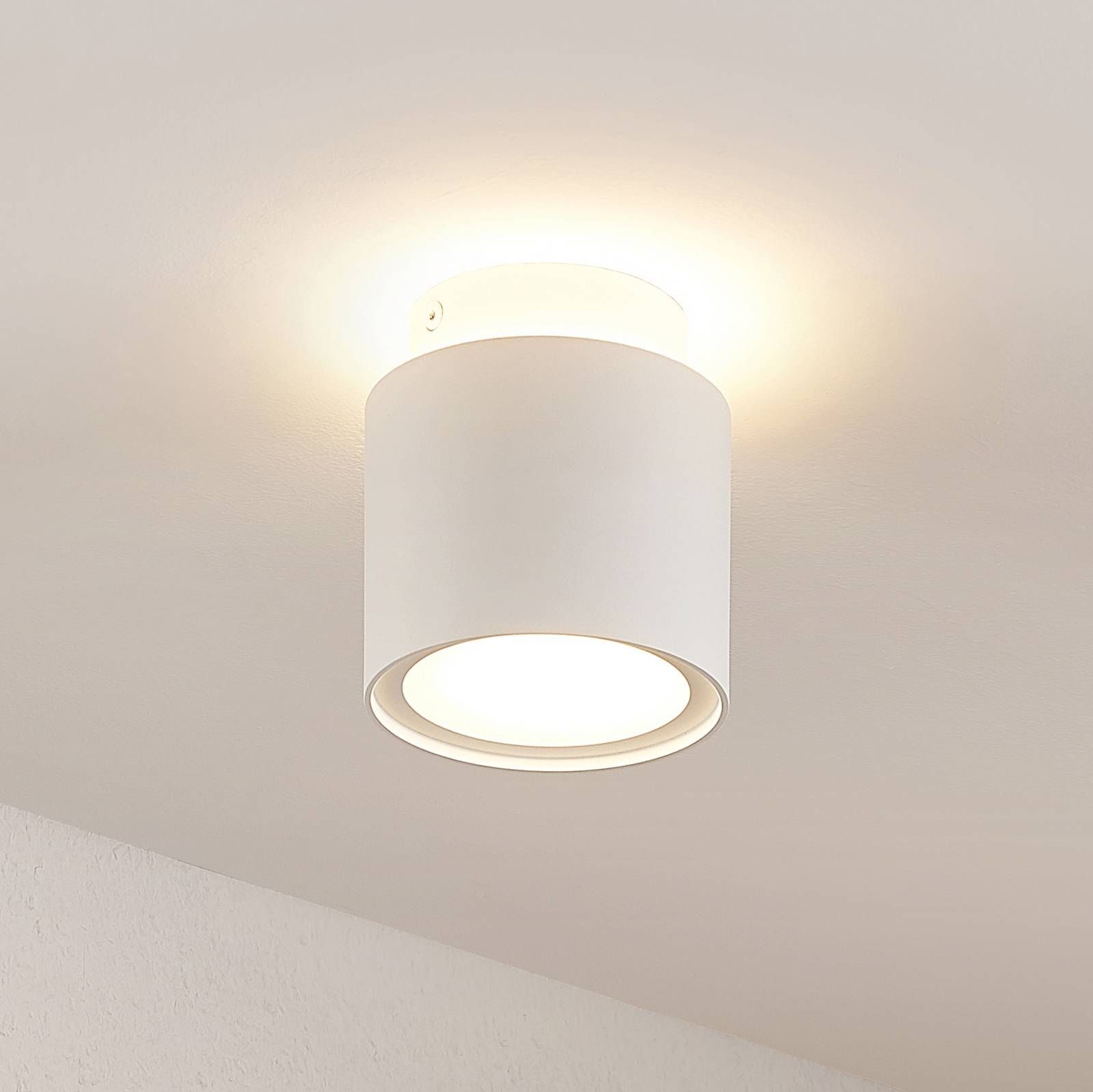 Arcchio Walisa plafonnier LED, verre opale, blanc
