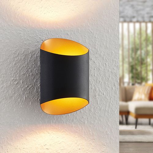 Arcchio Ayaz Applique Led, Noire-Dorée