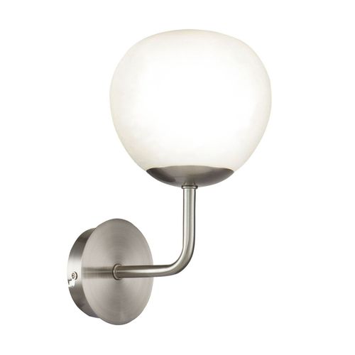 Applique Erich En Nickel Avec Abat-Jour En Verre
