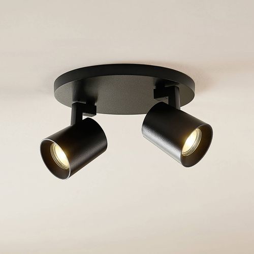 Arcchio Iavo Spot Pour Plafond Rond 2 Lampes Noir