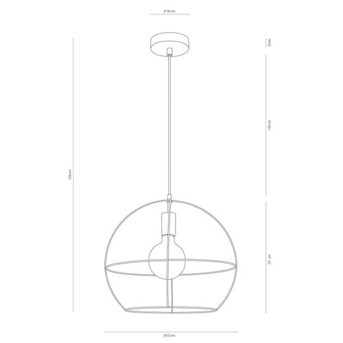 Envolight Open Suspension Abat-Jour Métal, Ronde