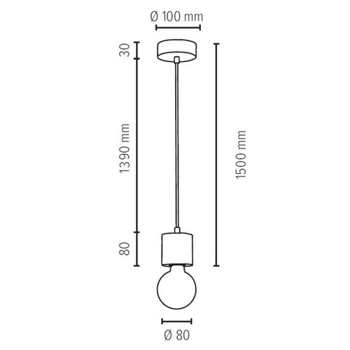 Envolight Terra Suspension, Pin Clair, À 1 Lampe