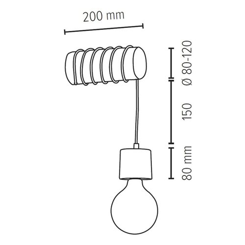 Envolight Terra Applique Pin Clair, À 1 Lampe