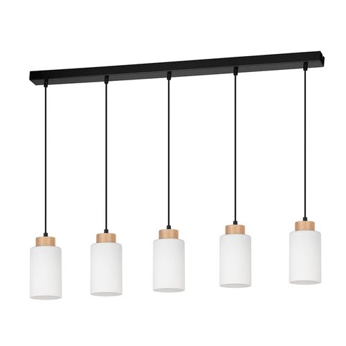Envolight Talia Suspension Chêne/Blanche, 5 Lampes