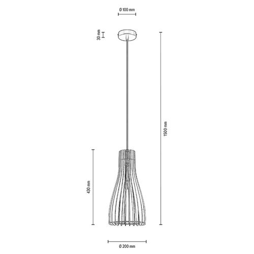 Envolight Furn Suspension Contreplaqué Bouleau 1l.