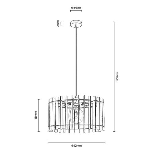 Envolight Mors Suspension Contreplaqué Bouleau 1l.