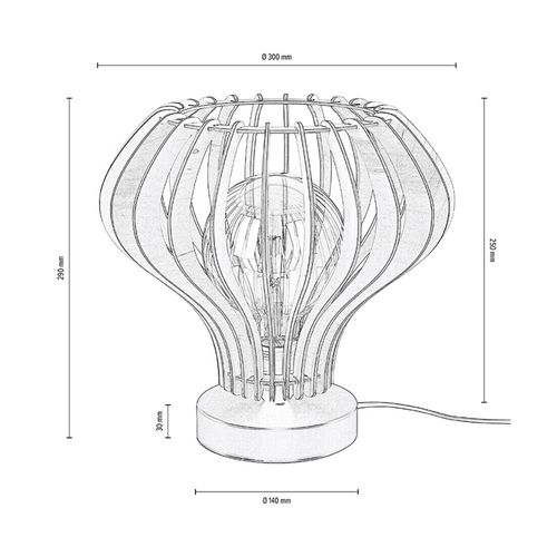 Envolight Faje Lampe À Poser Contreplaqué Bouleau