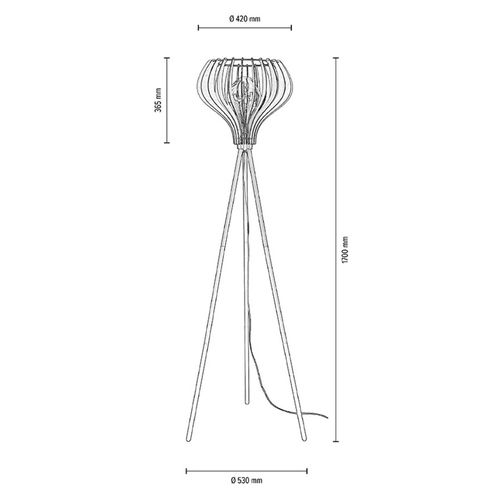 Envolight Faje Lampadaire Contreplaqué De Bouleau