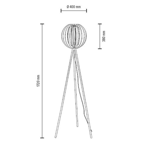 Envolight Clay Lampadaire, Métal/Bouleau