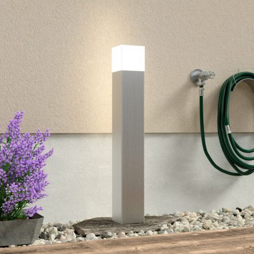 Borne Lumineuse Inox Linus Avec Verre Opale