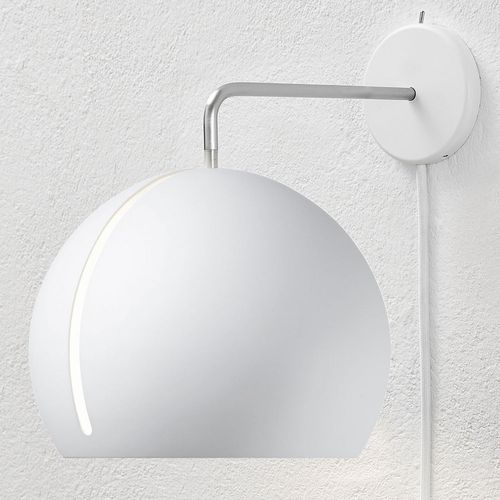 Nyta Tilt Globe Wall Applique Avec Prise, Blanche