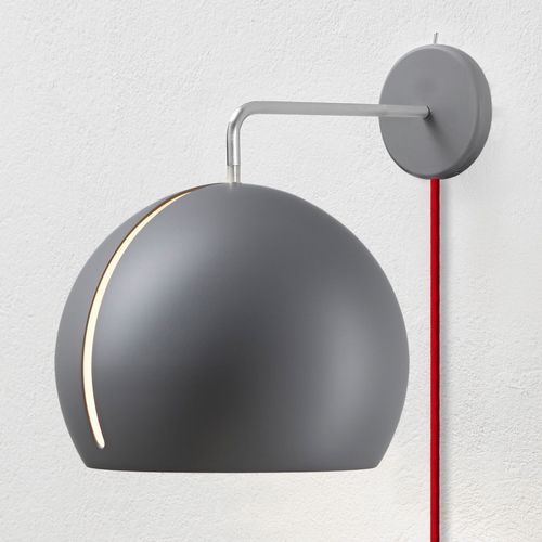 Nyta Tilt Globe Wall Applique Câble Rouge, Grise