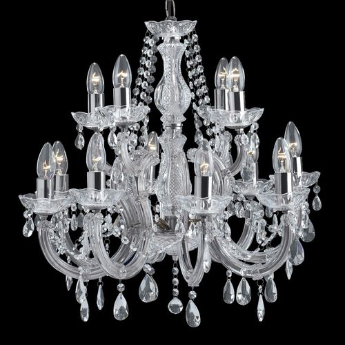 Lustre Classique Marie Therese À 12 Lampes Chromé
