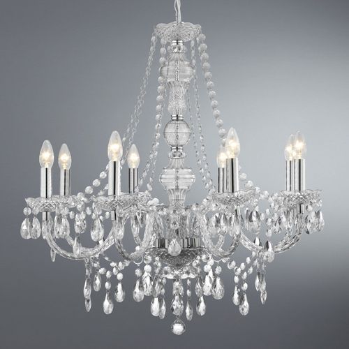 Lustre Marie Therese, Chromé, À 8 Lampes