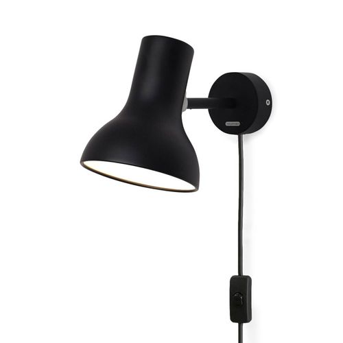 Anglepoise Type 75 Mini Applique Avec Fiche, Noire
