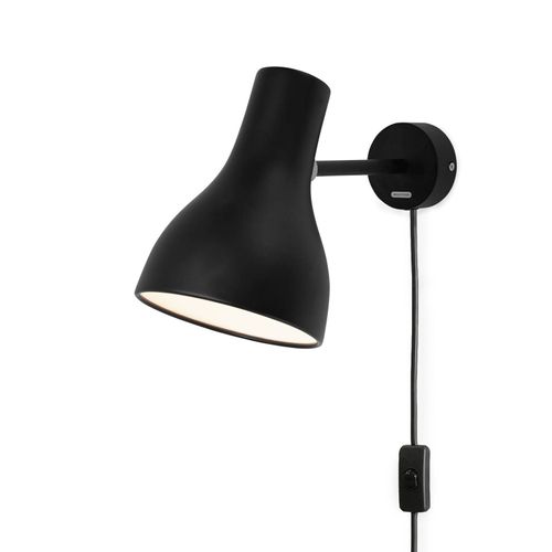 Anglepoise Type 75 Applique Avec Fiche, Noire
