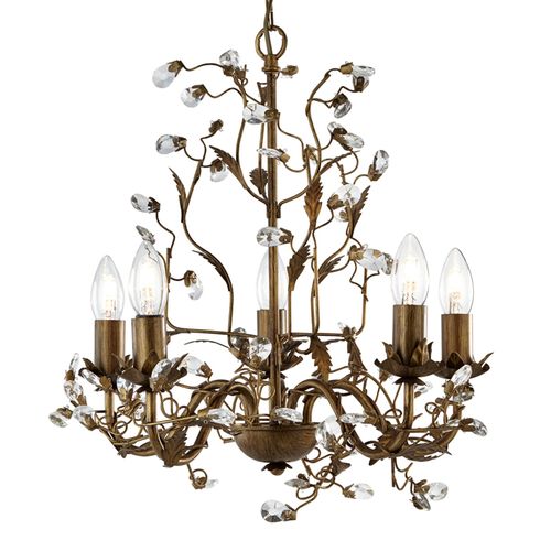 Magnifique Lustre Almandite 5 Fl.
