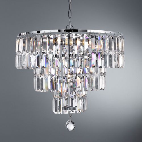 Lustre Empire Avec Prismes De Cristal