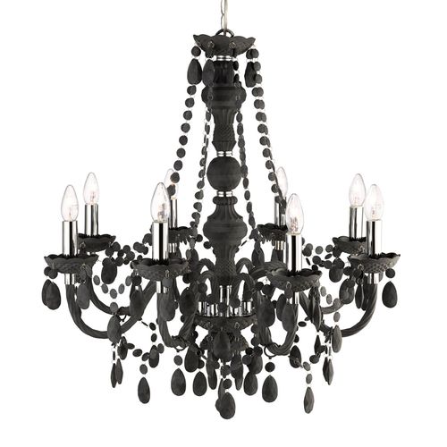 Lustre Marie Therese, Gris Foncé À 8 Lampes