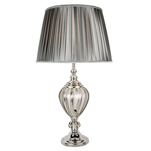 Lampe À Poser Greyson Avec Abat-Jour En Tissu Gris