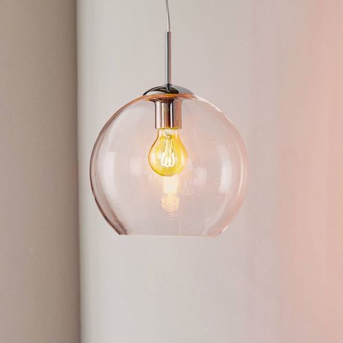 Suspension Ronde Balls, 25 Cm, Verre Translucide