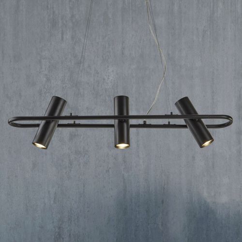Suspension Telescope En Noir À 3 Lampes